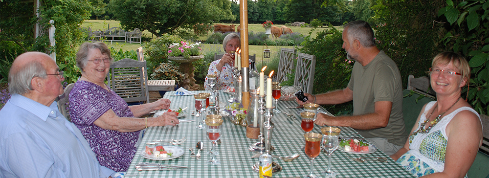 Dinner in the garden